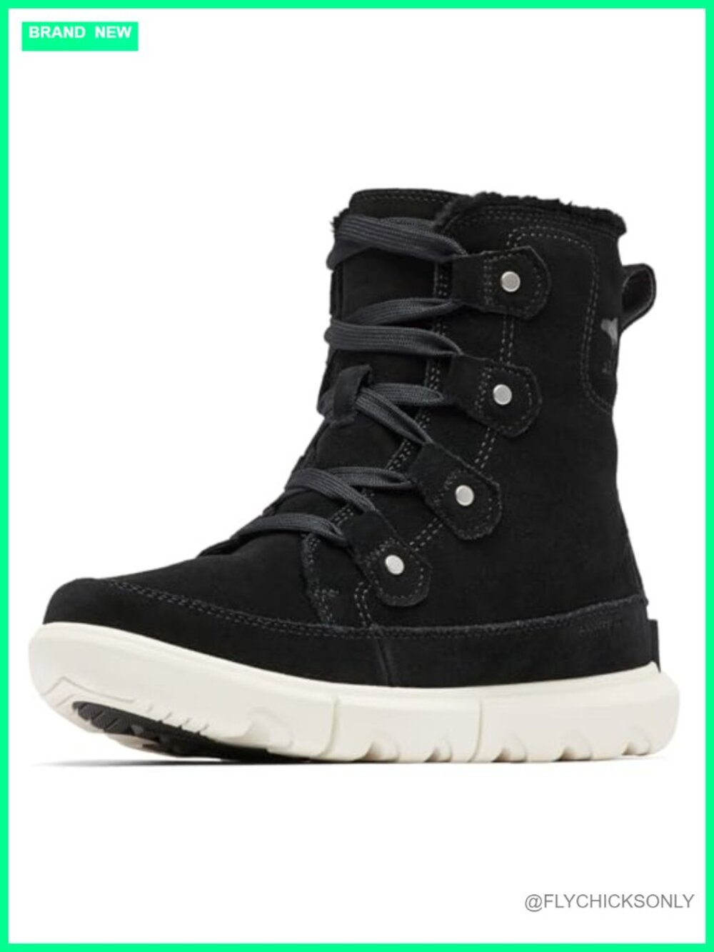 Waterproof Suede Mid-Calf Winter Boots Insulated Faux Fur Lined
